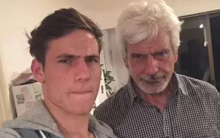 "Gaspi" junto a su padre Ricardo H�ctor Prim.