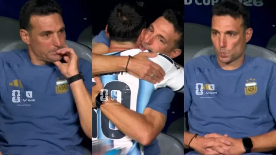 Lionel Scaloni completamente emocionado tras el partido contra Argelia
