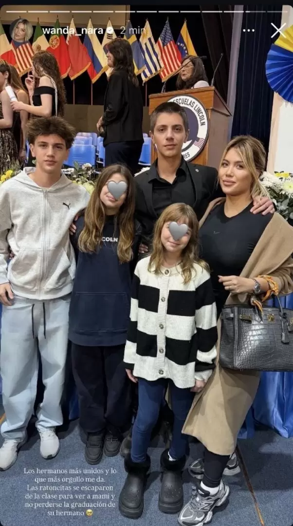 Una vez más, Wanda Nara mostró la unión de sus hijos