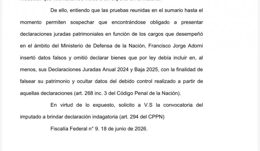 El pedido del fiscal federal Guillermo Marijuan