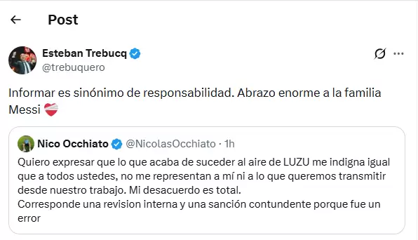 Periodistas repudiaron la fake new sobre la muerte de Jorge Messi