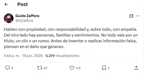 Diego Poggi fue dircto al hueso contra Florencia Peña