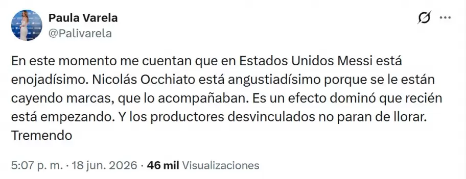 Paula Varela respaldó la información del éxodo de auspiciantes que sufre Luzu TV tras la fake news de Jorge Messi.