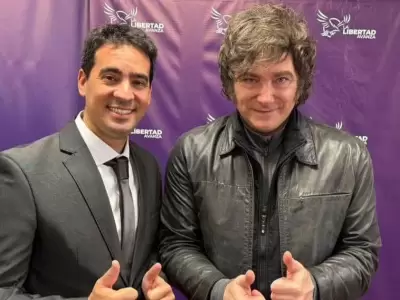Adri�n Ravier y Javier Milei.