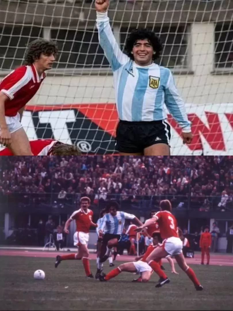 Maradona marcó su único hat trick frente a Austria hace 40 años