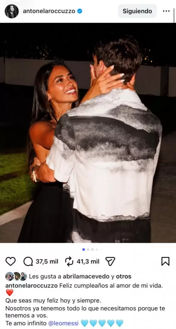 El posteo de Antonela Roccuzzo por el cumplea�os de Lionel Messi