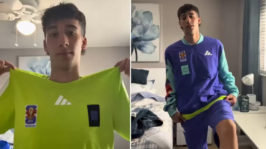 Valent�n Ariza se hizo viral por mostrar que ten�a en el bolso que les da la FIFA a los voluntarios