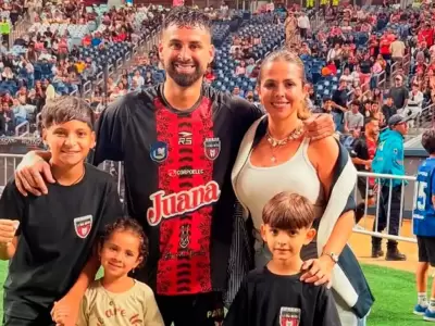 Lucas Trejo y su familia