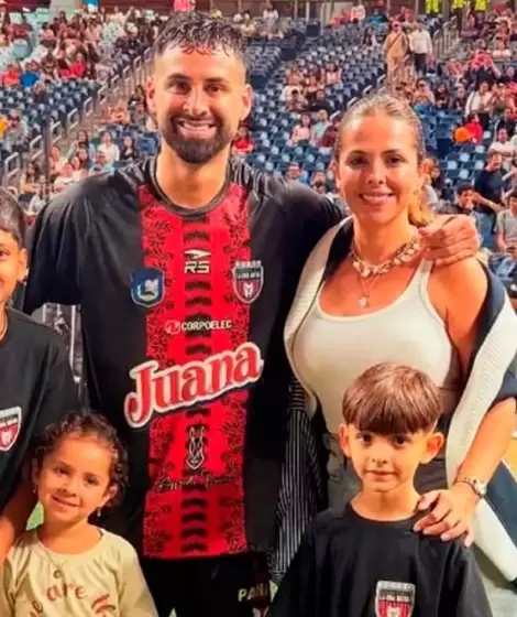 Lucas Trejo y su familia