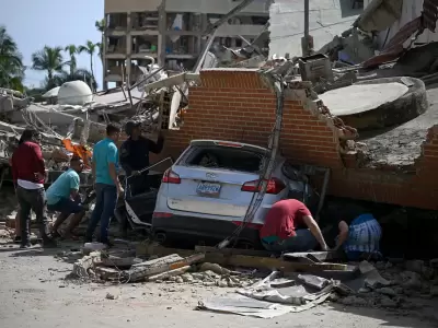 Una casa destru�da en La Guaira, Venezuela