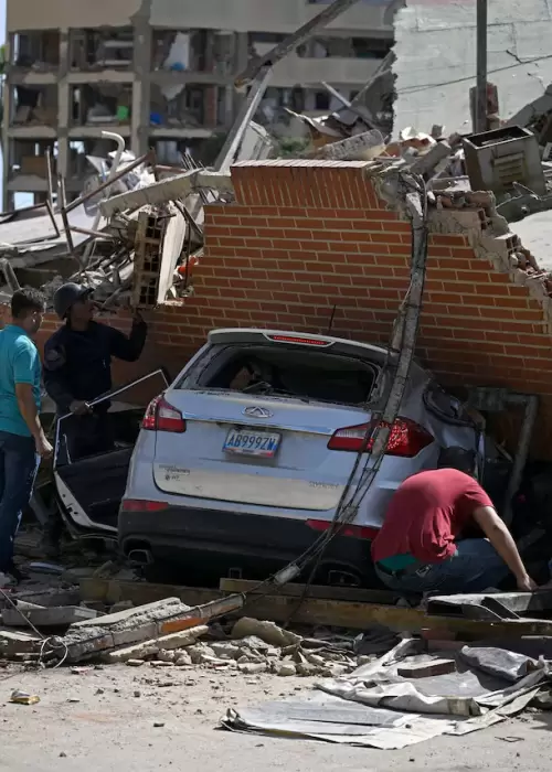 Una casa destru�da en La Guaira, Venezuela