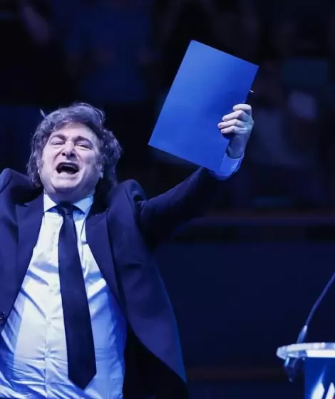Javier Milei en el Economic Forum en Espa�a en 2025