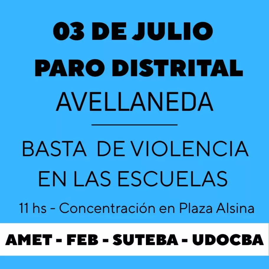 Paro docente tras las agresiones