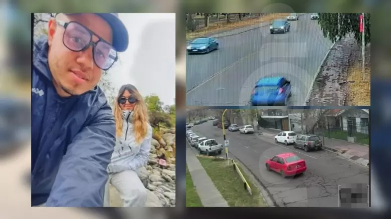 Paula Espinoza junto a Samuel Andr�s Capell�n y los dos autos con los que se vieron sus movimientos