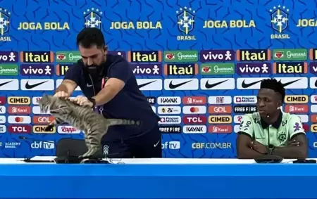 Vinicius Rodrigues y el gatito Hexa