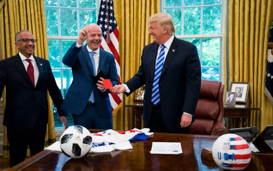 Donald Trump y Gianni Infantino en la Casa Blanca