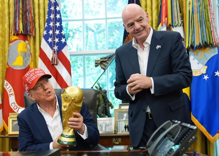 Donald Trump y Gianni Infantino en la Casa Blanca