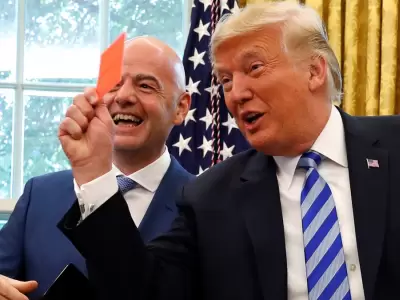 Gianni Infantino junto a Donald Trump en la Casa Blanca
