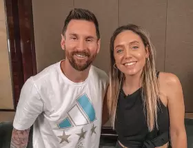 Lio Messi y Sofi Mart�nez