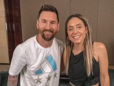 Lio Messi y Sofi Mart�nez