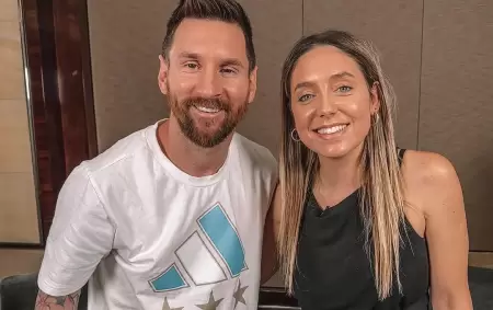 Lio Messi y Sofi Mart�nez