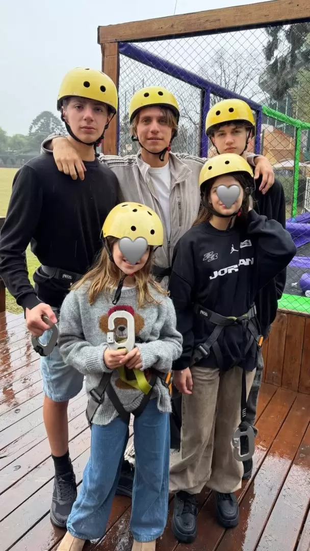 Wanda Nara presumi� de una tarde de juegos con sus hijos