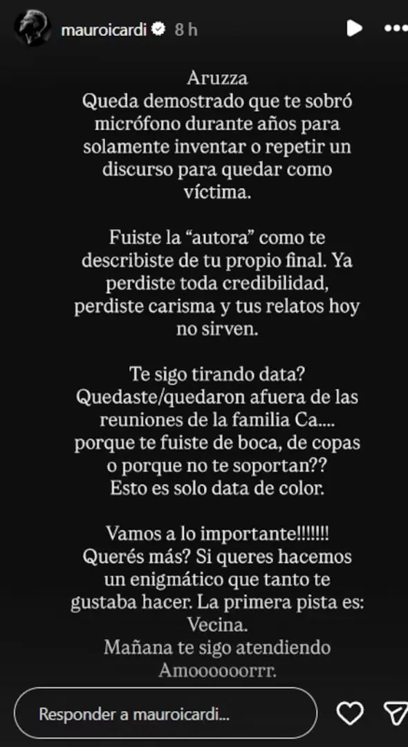 Mauro Icardi amenazó a Yanina Latorre