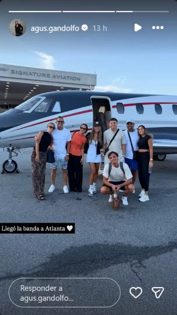 Agus Gandolfo viajó con toda la familia para apoyar a Lautaro Martínez