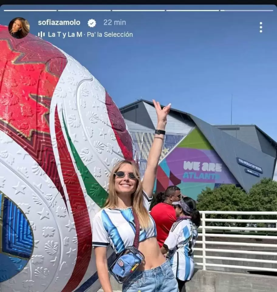 Sofía Zámolo alentó a la Selección en Atlanta