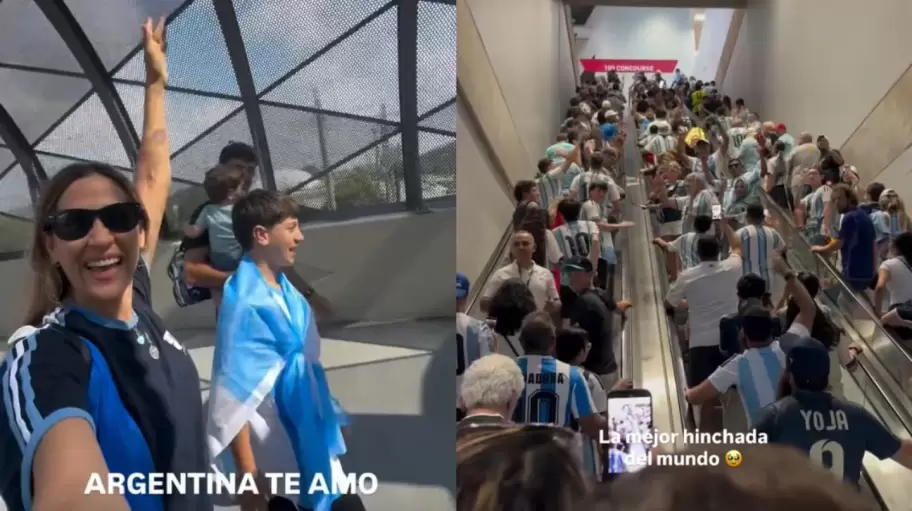 Jimena Barón llegó junto a su pareja, Matías Palleiro, y sus hijos, Arturo y Momo
