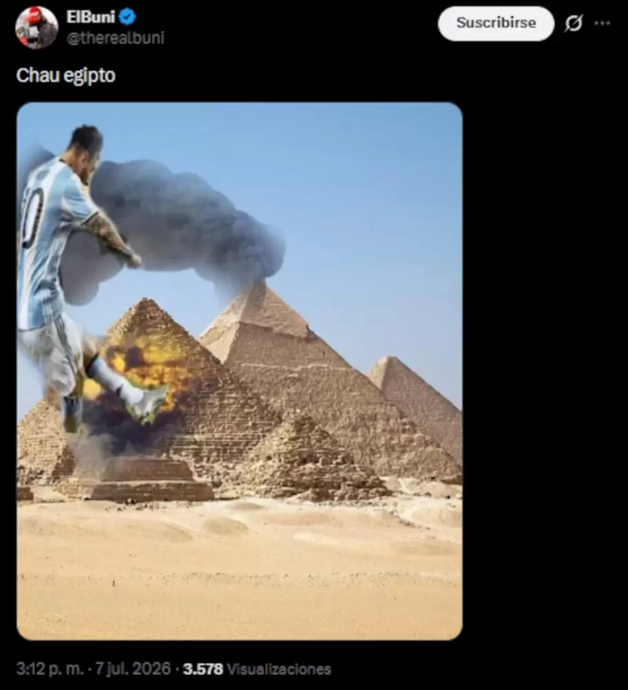 Los mejores memes de Argentina Egipto