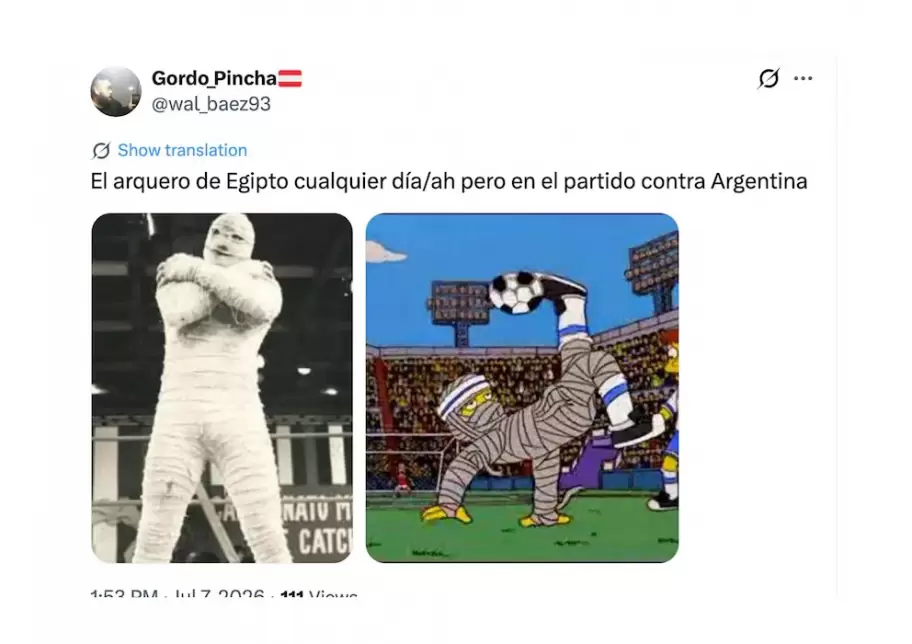 Los mejores memes de Argentina Egipto
