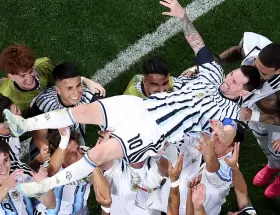 Lio Messi tras el partido con Egipto