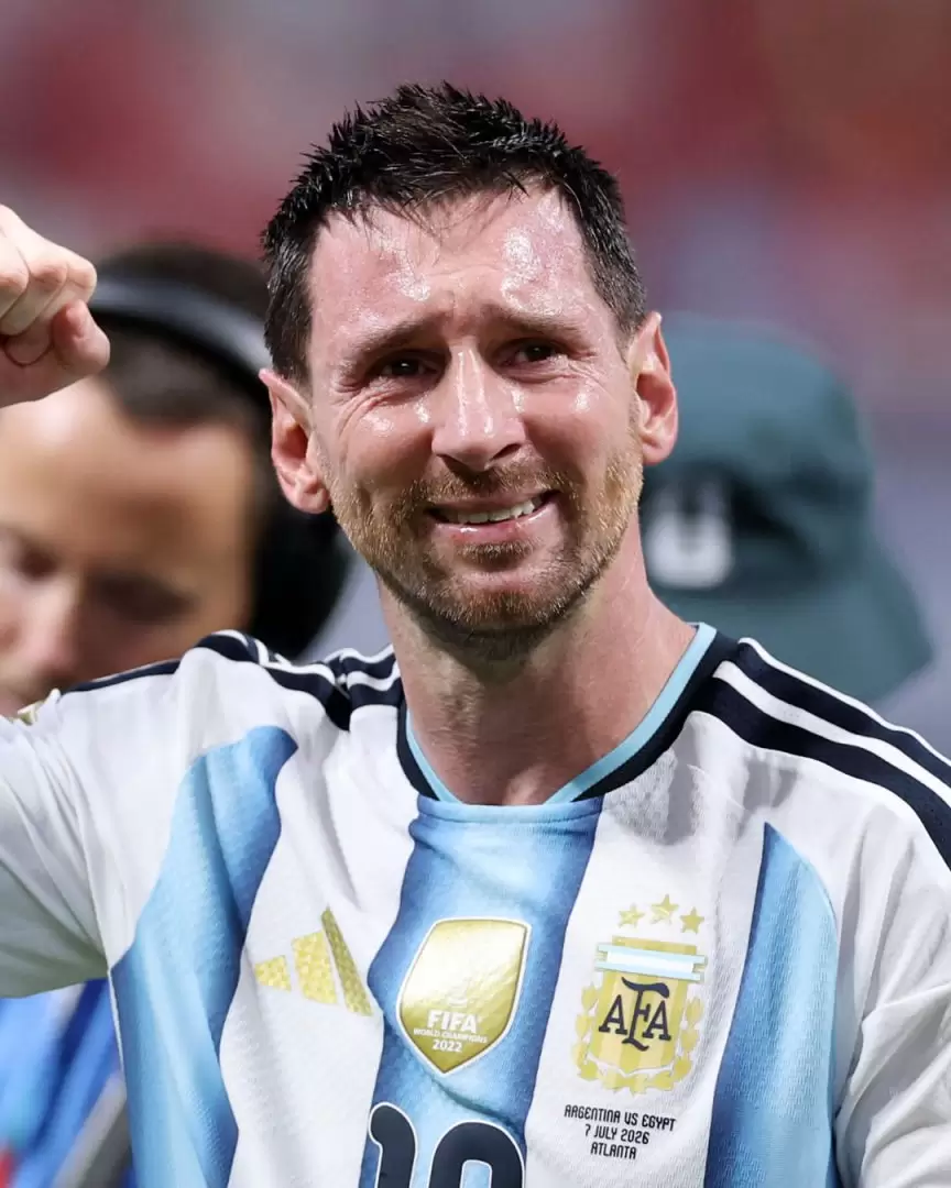 Messi quebrado en llanto después del partido con Egipto