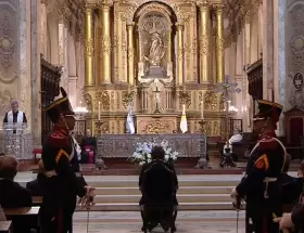 el�arzobispo de Buenos Aires, Jorge Garc�a Cuerva, dio el tedeum con el presidente de la Naci�n, Javier Milei, al frente.
