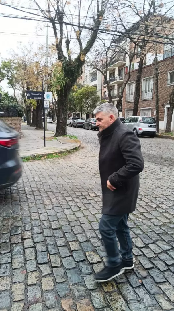 Gerardo Boschin antes de entrar a declarar