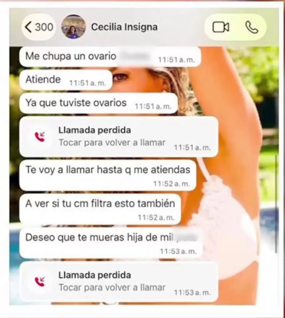 Luciana Elbusto filtró las amenazas que recibió por parte de Cecilia Insinga