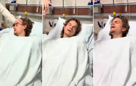 Sebasti�n Reggio a minutos de salir de la cirug�a