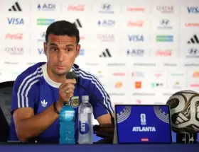 Lionel Scaloni en la previa de Argentina - Inglaterra.
