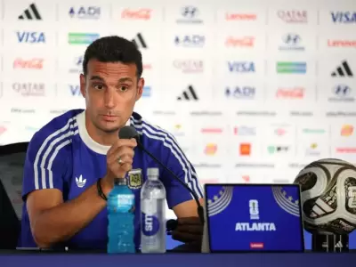 Lionel Scaloni en la previa de Argentina - Inglaterra.
