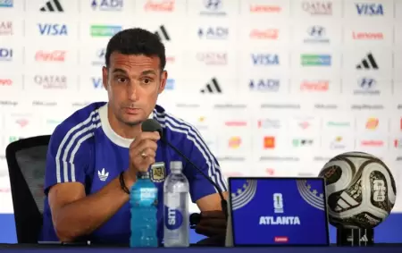 Lionel Scaloni en la previa de Argentina - Inglaterra.