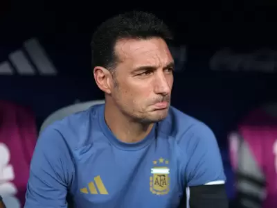 Lionel Scaloni habl� con la prensa tras la �ltima conferencia en la que se quebr�.