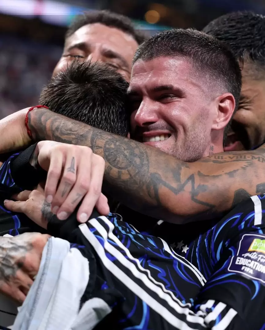 Los festejos de la Selección Argentina sobre Inglaterra