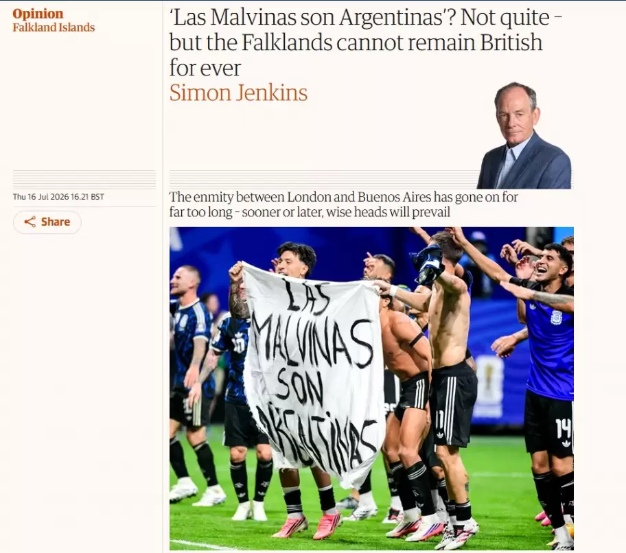 The Guardian y el artículo que puso en cuestionamiento el enclave imperial británico en las Islas Malvinas.