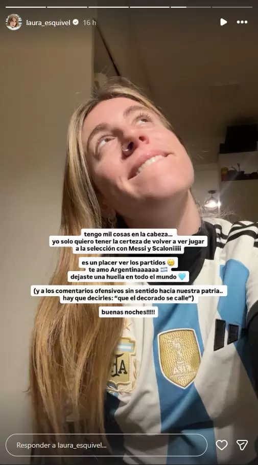 Las publicaciones de Laura Esquivel para felicitar a España y advertir sobre la campaña de odio contra Argentina.
