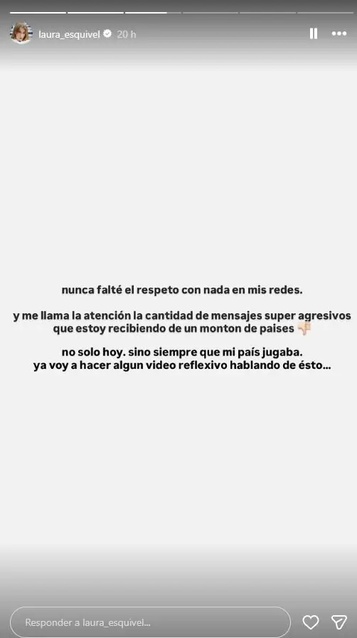 Las publicaciones de Laura Esquivel para felicitar a España y advertir sobre la campaña de odio contra Argentina.
