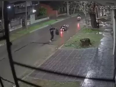 Cristian Alberto Gerez, de 36 a�os, intent� salvar su vida entregando la moto