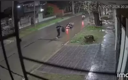 Cristian Alberto Gerez, de 36 a�os, intent� salvar su vida entregando la moto