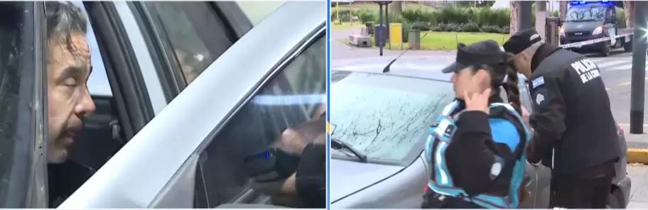 El conductor se negaba a salir del vehículo