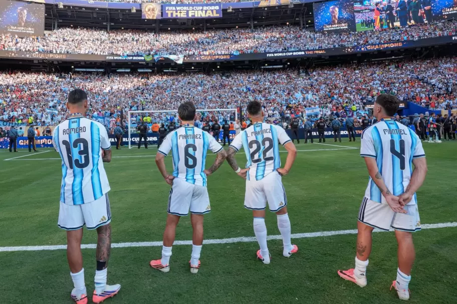 Selecci�n Argentina en el momento en el que perdieron la Final